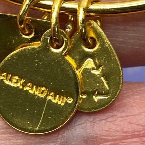 ALEX & ANI Gold Cupcake Charm Bangle Bracelet - Picture 2 of 7
